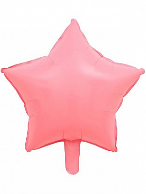Куля фольгована 19" зірка макарун рожева