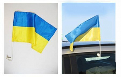 Флажок на авто Украина 44х30