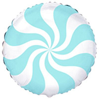 Тематичні вечірки|Гавайская вечеринка|Гавайські повітряні кулі|Куля фольгована 46 см Цукерка макарун блакитна