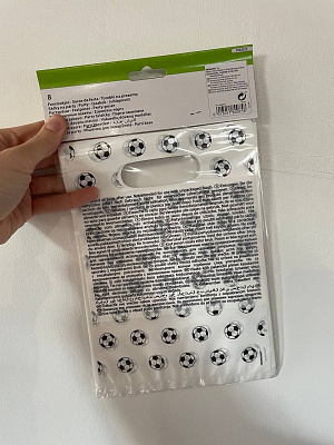 Набор пакетов для подарков Футбол 8