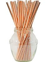 Соломинки рожеве золото 25 од