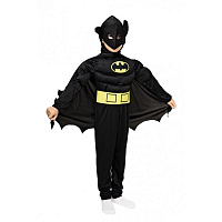 Праздники|Новогодние костюмы|Супер герои|Костюм Бэтмена с мускулами 7-9 лет