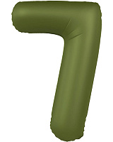 Шар цифра 7 фольга 90см Slim (оливковая) Шар цифра 7 фольга 90см Slim (оливковая)