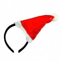 Товары для праздника|Карнавальные шляпы|Шляпы |Обруч Шапка Санта Клауса (красная)