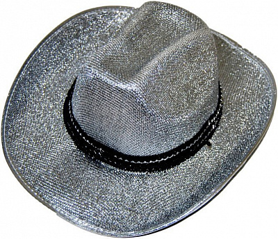 Шляпа ковбойская "Элвис" (серебро)