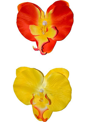 Квітка Орхідея (жовто-помаранчева)
