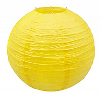 Товары для праздника|Украшение помещений|Подвесные шары|Фонарик бумажный (желтый) 30см
