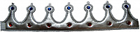 Товары для праздника|Рожки, ушки, обручи, короны|Карнавальные короны|Корона Царь ткань (серебро)