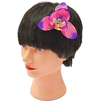 Тематические вечеринки|Гавайская вечеринка|Цветок в волосы Орхидея (розово-фиолетовая)