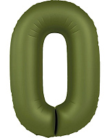 Куля цифра 0 фольгована 90см Slim (оливкова) Куля цифра 0 фольгована 90см Slim (оливкова)