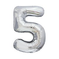 Шар цифра 5 фольга 66 см (серебро) Шар цифра 5 фольга 66 см (серебро)