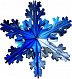Фигура Снежинка матовая (синяя) 60