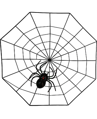 Декор паутина с пауком (пластик)