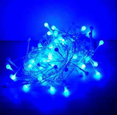 Гірлянда 100 ламп Сніжинка (Синя)