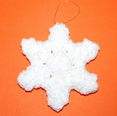 Сніжинка гламур 13 см (пенопласт)