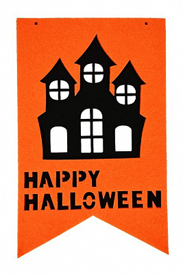 Гирлянда флажки Дом Happy Halloween