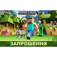 Запрошення Майнкрафт 10 од