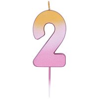 Свічка цифра на піці 2 (омбре) Свічка цифра на піці 2 (омбре)