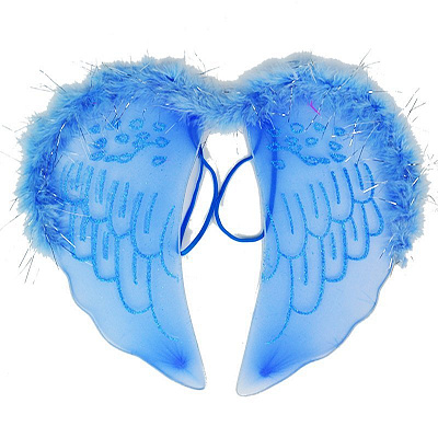 Крылышки Ангелочек узоры (голубые)