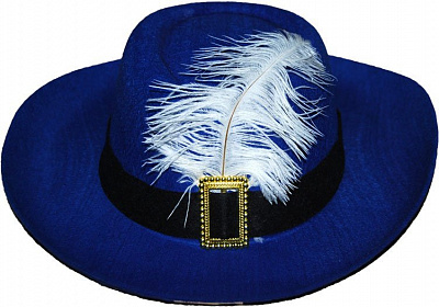 Шляпа Мушкетер синяя (Детская)