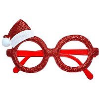 Окуляри Діда Мороза Шапочка (червона)