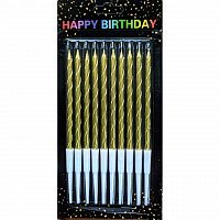 Свечи длинные хром (золотые) 10 Свечи длинные хром (золотые) 10