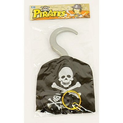 Набор "Пиратский крюк" (серьга, крюк, повязка)