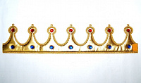 Товари для свята|Рожки, ушки, обручи, короны|Карнавальні корони|Корона Цар тканина (золота)