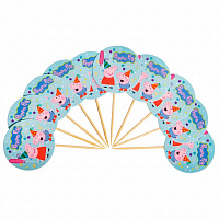 Шпажки для кексов Свинка Пеппа 10