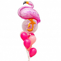 Воздушные шарики|Тематические шары|Букет шаров Фламинго 10 шт. ГЕЛИЙ