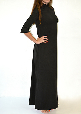 Платье длинное черное XS-S (рост 170-180)
