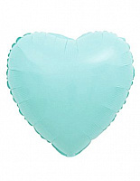 Повітряні кульки|Шары фольгированные|Серця|Куля фольгована 46см серце макарун (блакитне)