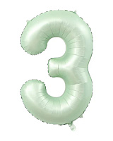 Куля цифра 3 фольгована 66 см (оливкова)