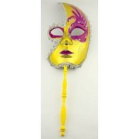 Маска пів-обличчя на палочці золота