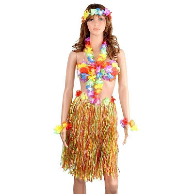 Гавайский костюм с длинной юбкой