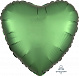 Шар фольга 18" Сердце сатин зеленое