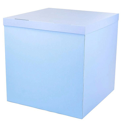 Коробка-сюрприз для шаров (голубая) 70х70х70