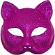 Маска Кошка блестки (фиолетовая)