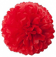 Товари для свята|Украшение помещений|Підвісні кульки|Помпон паперовий червоний 35 см