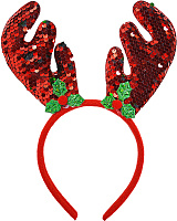 Роги Оленя у паєтки (червоні)