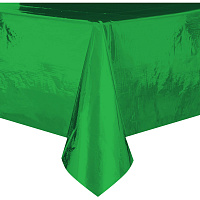 Товари для свята|Сервировка стола|Скатертини|Скатертина фольга зелена 130х180 см