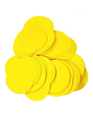 Конфетти круги желтые 50 гр 23 мм