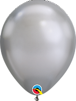 Воздушные шарики|Шары латексные|Хром и сатин|Воздушный шар хром серебряный 12"