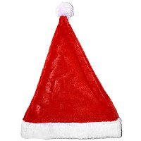 Колпак Деда Мороза велюр (красный)