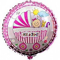 Шар фольга 18" Its a girl коляска Шар фольга 18" Its a girl коляска