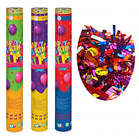 Праздники|Новый Год|Хлопушки и бенгальские огни|Хлопушка 40 полоски цветные FunParty