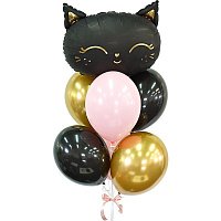 Букет шаров Черный котик 7 шт. ГЕЛИЙ Букет шаров Черный котик 7 шт. ГЕЛИЙ