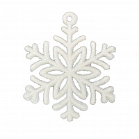 ||Снежинка 6 см перламутр декоративная