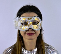 Товары для праздника|Маски карнавальные|Венецианские маски|Маска венеция Фиора (белая)