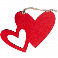 Підвісний декор два серця (дерево)